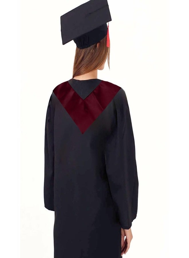 Linsuminn Maroon Graduation Stole, Plain Graduation Sash, Unisex Adult Class of 2025 Graduation Stole, Maroon Honors Graduation Stoles Sash Graduation Shawl Sublimation Stoles for Graduation Ceremony 70" Long - Image 4